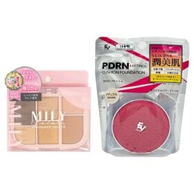 【各1個】ELLe vie PDRN配合クッションファンデ＋6色アイシャドウパレット | PDRNを配合のクッションファンデとアイシャドウパレットのセット