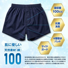 【M/2色7枚組】綿100トランクス 吸水量100cc