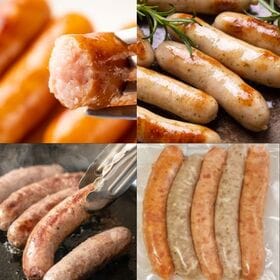 【計1kg/計50本】5種のウインナー（チーズ・バジル・ピリ辛・黒胡椒・プレーン）
