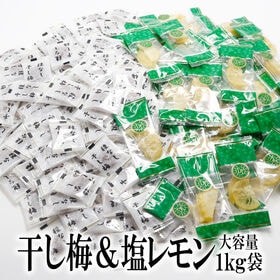 【2種/1kg】ドライフルーツレモン＆やわらか干し梅（個包装）【熱中症対策セット】