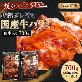 【牧場直送】特製ダレ漬け 国産牛ハラミ肉 700g｜和牛入り