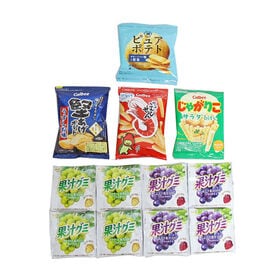 【計12個】フルーツ系グミとカリカリ食感スナックセット