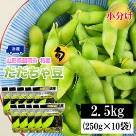 【予約受付】8/1~順次出荷【2.5kg (250g×10袋)】 山形県鶴岡市産だだちゃ豆 小分け