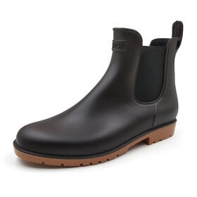 【ブラウン/25cm】AMOJI レインブーツ 防水 軽量 雨の日 サイドゴア CB919