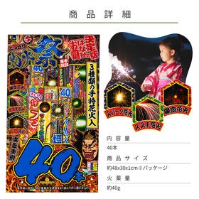 【40本入×1袋】手持ち花火セット どっさり花火祭 L