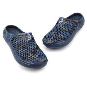 【ネイビー/30cm】AMOJI カモフラ柄 クロッグサンダル 軽量 通気 メンズ CAMO161