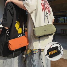 軽量撥水大容量クロスボディショルダーバッグ【オレンジ】