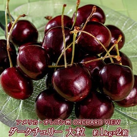 【約2kg】『無燻蒸 特大ダークチェリー』アメリカオレゴン州産 【冷蔵】 | 特大3Lサイズ相当 無燻蒸で防バイ剤不使用の鮮度抜群のチェリー