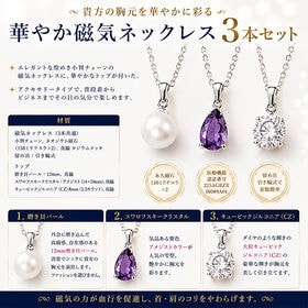華やか磁気ネックレス3本セット