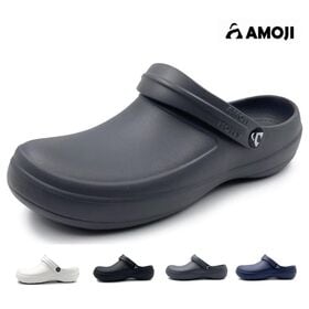 【グレー/27cm】ワークサンダル クロッグ 軽量 滑りにくい WK203 | 長時間歩いても疲れにくいワークサンダル