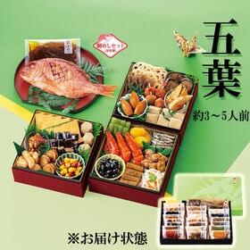 【12/29着】和風おせちセット五葉 （23品/3~5人前/重箱なし/盛り付け必要）