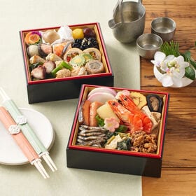 【12/30午前着】【1~2人前27品目2段】サンプル百貨店ロングセラーおせち「栄福」 | 愛され続けて23年　こだわりの和風おせち
