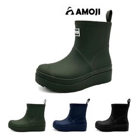 【グリーン/25.5cm】レイン ハイカット 防水 軽量 滑...