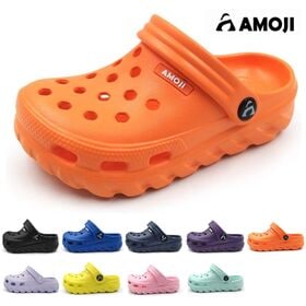 【オレンジ/13cm】キッズ クロッグサンダル 軽量 EVA 通気 滑りにくい KID1521 | 毎日履きたくなる快適な履き心地 室内履き 外履き 通園 通学 公園遊びにも最適