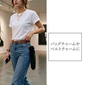 【マルチチャーム】ブラック しっぽ バッグチャーム フェイクファー  キーホルダー