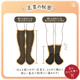 【ブラック】湯たんぽみたいなあったかクルーソックス