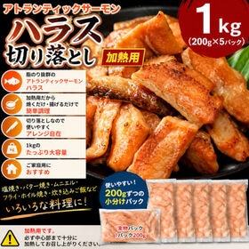 【計1kg/200g×5パック】アトランティックサーモンハラス 切り落とし