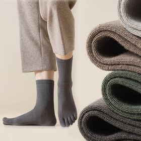 5本指綿混ソックス3足セット（24ー28cm）