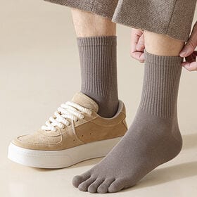 5本指綿混ソックス3足セット（24ー28cm）