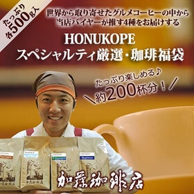 【計2kg(500g×4種)】[加藤珈琲店]HONUKOPEスペシャルティ福袋＜挽き具合：粗挽き＞