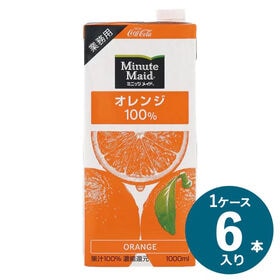 【1L×6本入】コカ・コーラ ミニッツメイド オレンジ100％ 業務用 紙パック 1ケース | 朝の健康果汁ミニッツメイド！業務用紙パックでお得にお届け！