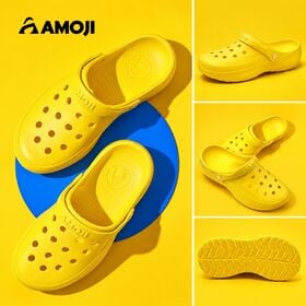 【イエロー/23.0cm】クロッグサンダル 厚底 軽量 通気 サボサンダル 2WAY CL2350 | 軽やかに履ける、厚底クロッグ。通気性も快適。