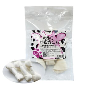 みるく牛皮ガム Mサイズ 4Pセット (1P/3本入り) 骨型ガム 犬用おやつ