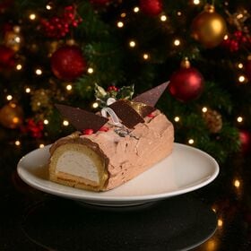 【12/22着】【1本】白金ブッシュドノエル(ショコラ) | カスタードクリームと生クリームの最も美味しい黄金律