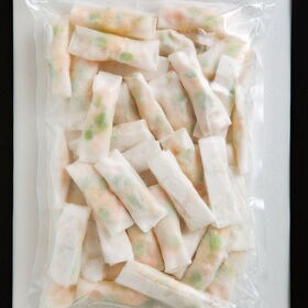 【計100個(50個×2p)】レンジで簡単！もちもち食感春巻き(えび、枝豆入り)