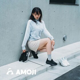 【ブラック・ホワイト/27.5cm】スリッポン スニーカー 軽量 厚底 通気性 紐なし SN5387