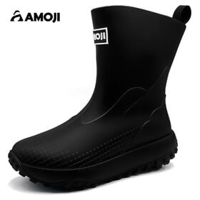【ブラック/23.0cm】レインブーツ メンズ レディース 完全防水 ミドル丈 男女兼用 CB650