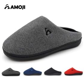 【グレー/21-22cm】スリッパ ルームシューズ 暖かい 冬用 室内履き AM1007