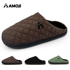 【ブラウン/21-22cm】スリッパ ルームシューズ ボア 暖かい 低反発  男女兼用 AM1009