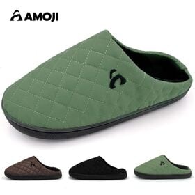 【グリーン/29-30cm】スリッパ ルームシューズ ボア 暖かい 低反発  男女兼用 AM1009 | ふわふわボアで足元あったか。寒い季節のおうち時間を快適に