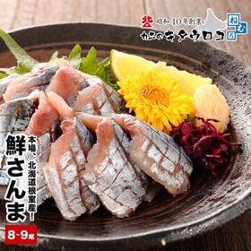 【予約受付】9/29~順次出荷【要冷蔵：生鮮】【計1kg前後/8-9尾入】鮮度抜群! 根室産鮮さんま