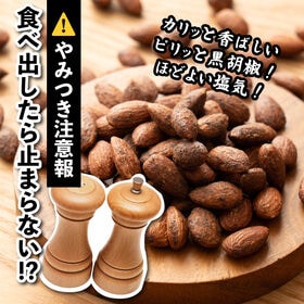 【300g(300g×1)】おつまみソルトペッパーアーモンド 岩塩 有塩 ブラックペッパー 大容量