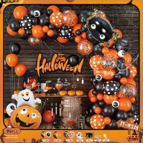 飾るだけでハロウィン気分を盛り上げる！ハロウインバルーンセット94個入り