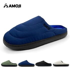 【ネイビー/25-26cm】スリッパ ルームシューズ 暖かい 冬用 室内履き AM1030 | 足元をやさしく包み込む、寒い季節にうれしいルームシューズ