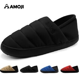 【ブラック/21-22cm】スリッパ ルームシューズ 暖かい 冬用 室内履き AM1032 | 足元を暖かく包み込み、サッと履ける。寒い季節に活躍するルームシューズ