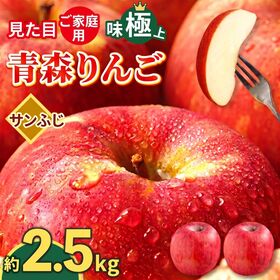 【予約受付】11/1~順次出荷【2.5kg】 青森県産 ご家庭用りんご サンふじ