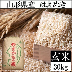 【30kg】令和8年産 山形県産 はえぬき (玄米)