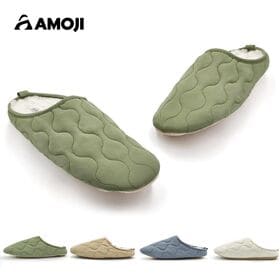 【グリーン/25-26cm】スリッパ ルームシューズ ボア 暖かい 冬用 室内履き AM1024 | ふわふわボアが足元をやさしく包み込む。寒い季節のおうち時間を暖かく快適に。