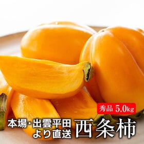 【予約受付】10/22~順次出荷【秀品 5.0kg】島根県出雲市平田産 西条柿 | 渋抜き済の西条柿はとろけるように甘く、糖度20度前後とメロンを超えるほどです♪