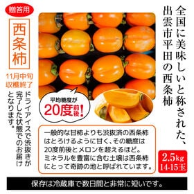 【予約受付】10/22~順次出荷【秀品 2.5kg】島根県出雲市平田産 西条柿