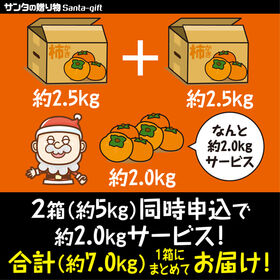 【予約受付】10/26~順次出荷【約2.5kg】香川県柿（ご家庭・不揃い）2箱同時申込で2kgおまけ
