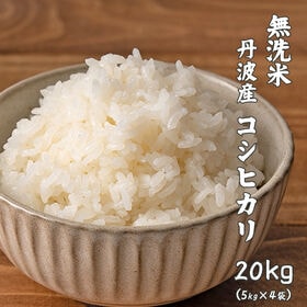 【20kg(5kg×4袋)】コシヒカリ(無洗米) 丹波産 令和8年産 | ふっくらつやつやモチモチ♪定番のコシヒカリ★無洗米でお手軽＆工場直送で新鮮