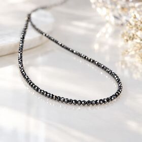 テラヘルツ鉱石 ミラーカットネックレス 3mm アジャスター...