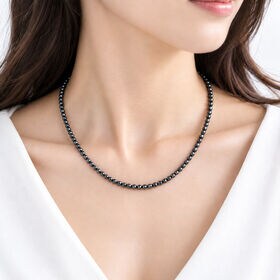 テラヘルツ鉱石 ミラーカットネックレス 3mm アジャスター付 テラヘルツ波