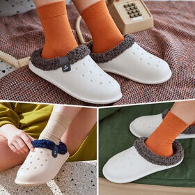 【ホワイト/23.0cm】ボアサンダル スリッパ 暖かい 冬用 D118