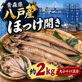 【約2kg/10枚前後】青森県八戸産 ほっけ開き （大小サイズ混合）